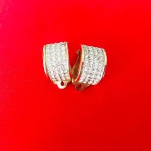 Givenchy 1980s Clip-On Earrings Rhinestones